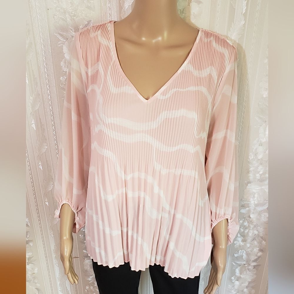 Nine West Pleated Blouse 